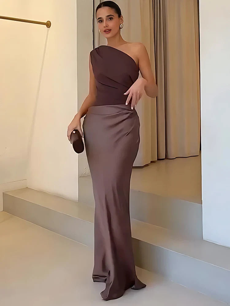 One Shoulder Evening Dress