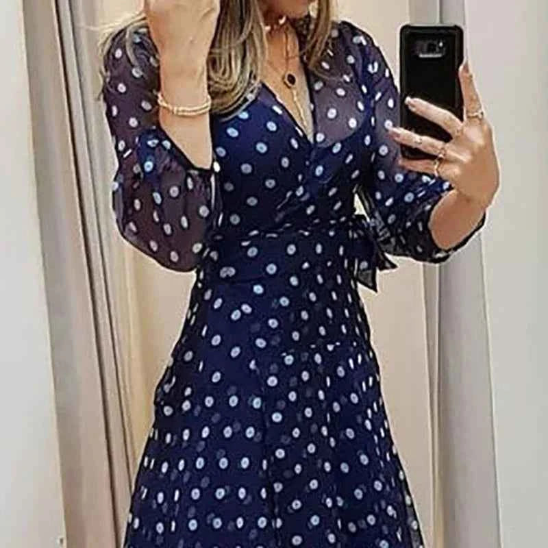 Polka Dot High-Low Dress