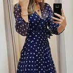 Polka Dot High-Low Dress