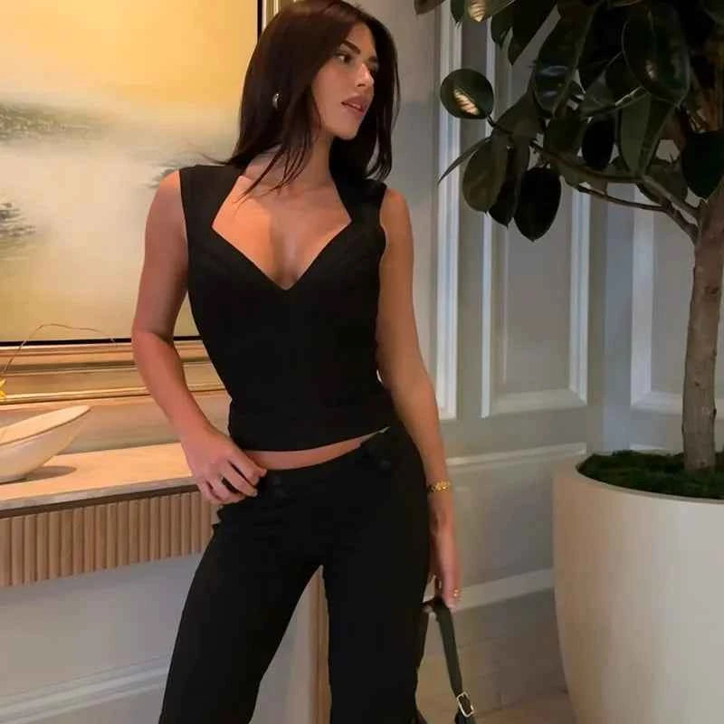 Ribbed Corset-Inspired Crop Top