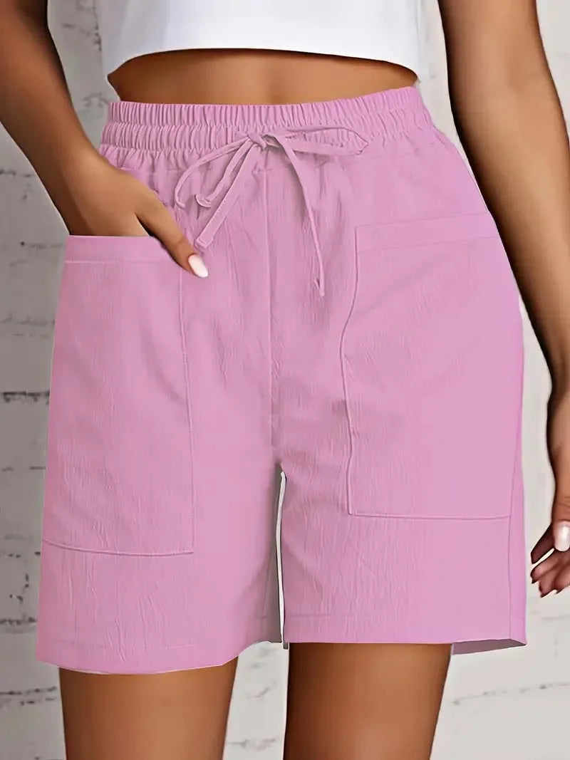 Olive Drawstring Cargo Shorts