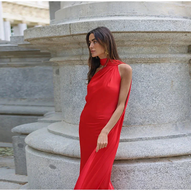 Backless Halter Evening Gown