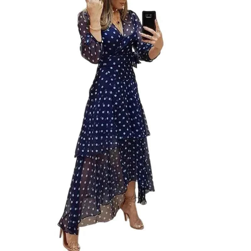 Polka Dot High-Low Dress
