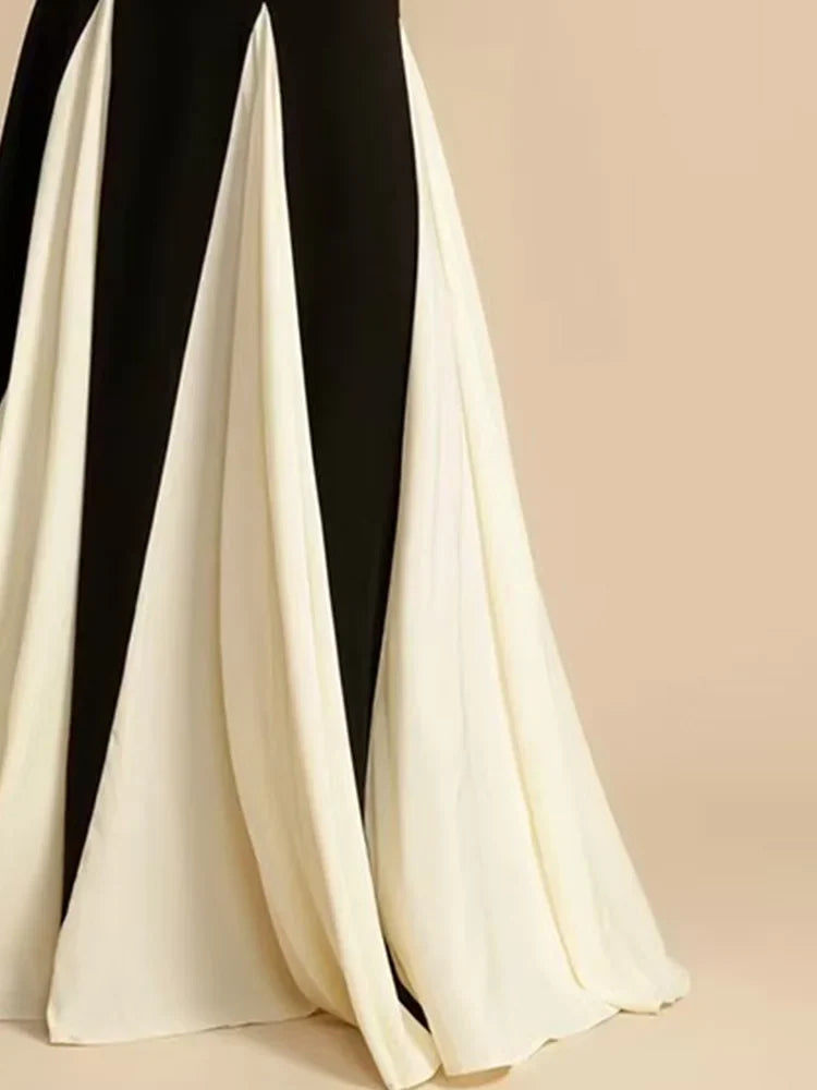 Colour-Block Evening Gown