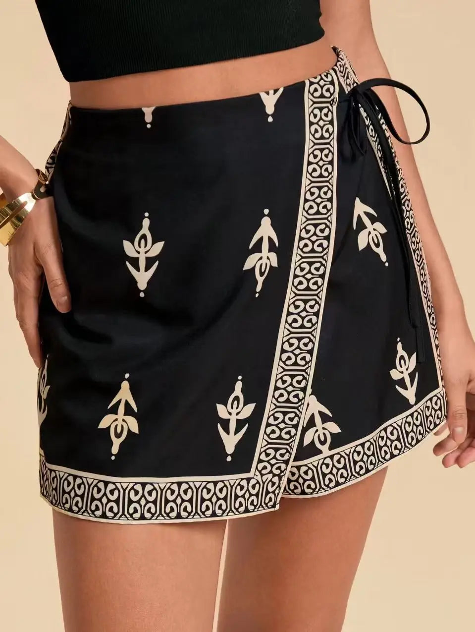 High-Waisted Wrap Shorts