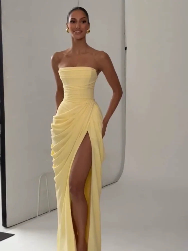 Ruched Bodycon Evening Dress