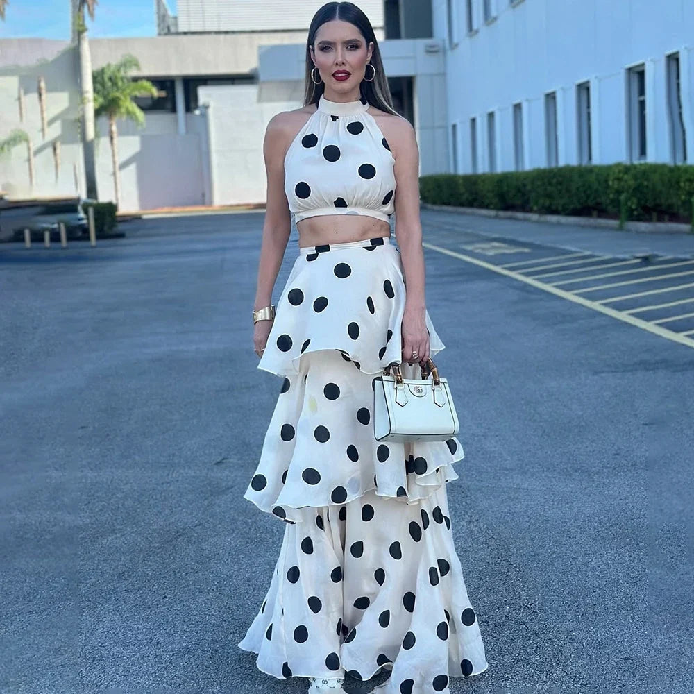 Polka Dot Halter Co Ord Set