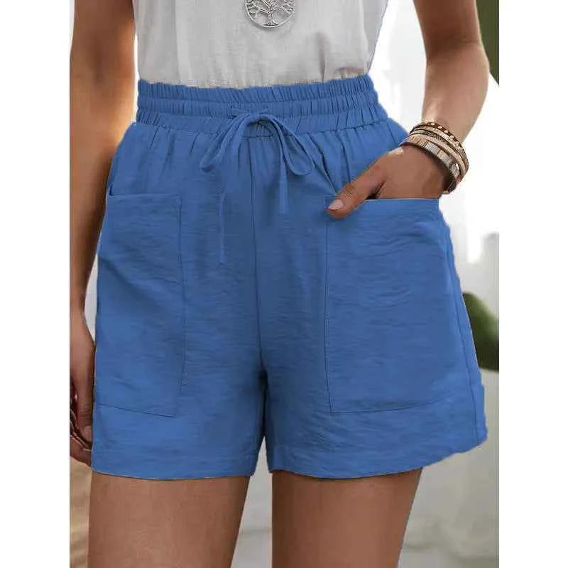 High Rise Drawstring Shorts
