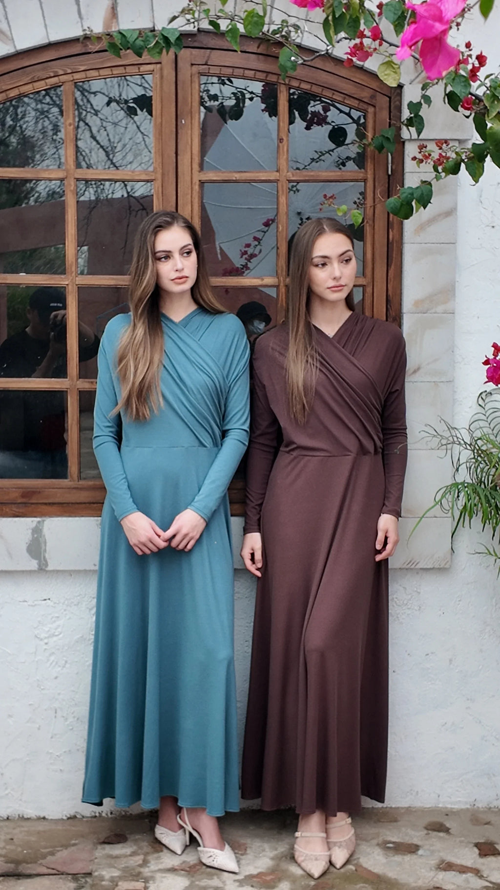 Draped Wrap Maxi Dress