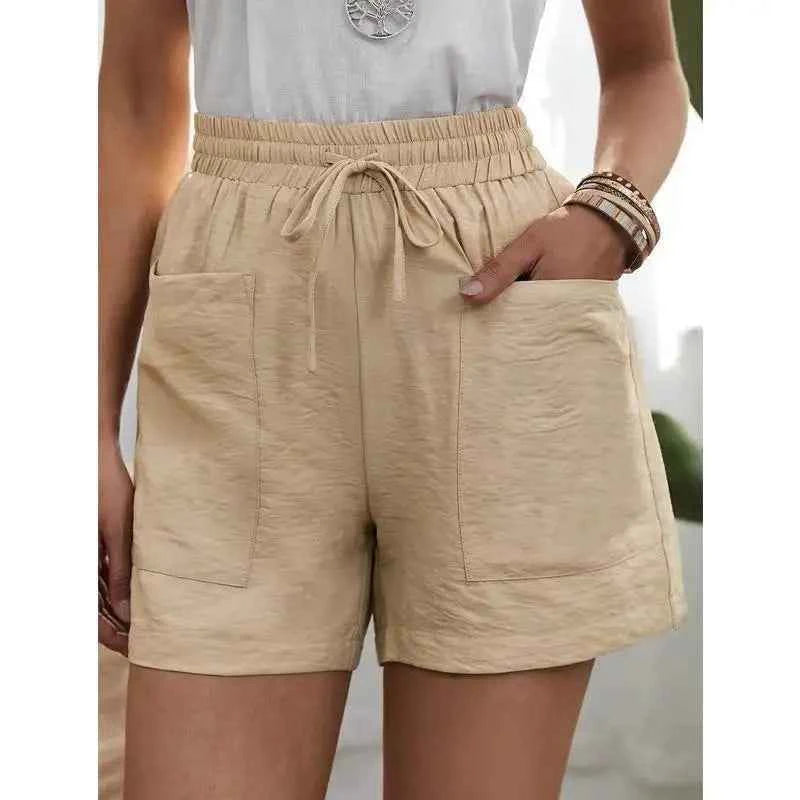 High Rise Drawstring Shorts