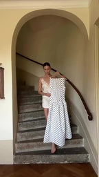 Polka Dot A-Line Midi Dress