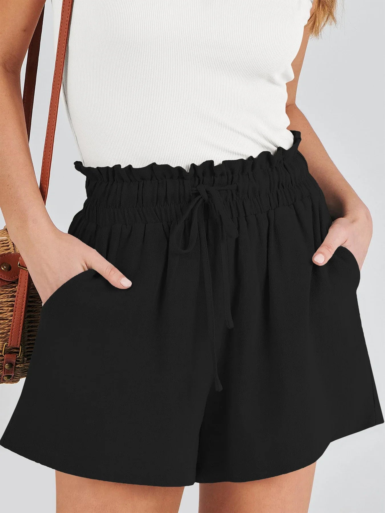 Relaxed High-Waist Shorts