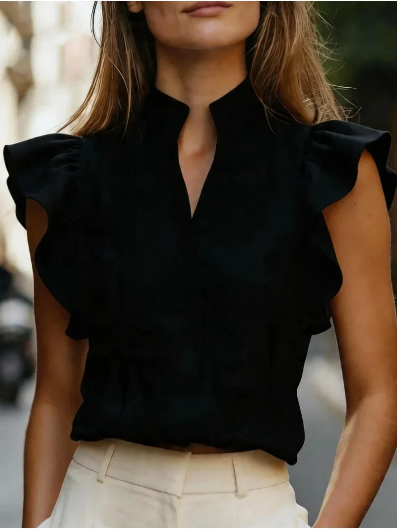 Ruffle Sleeve Blouse