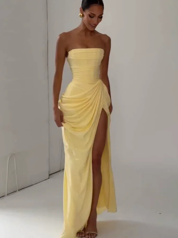 Ruched Bodycon Evening Dress
