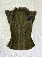 Ruffled Peplum Corset Top