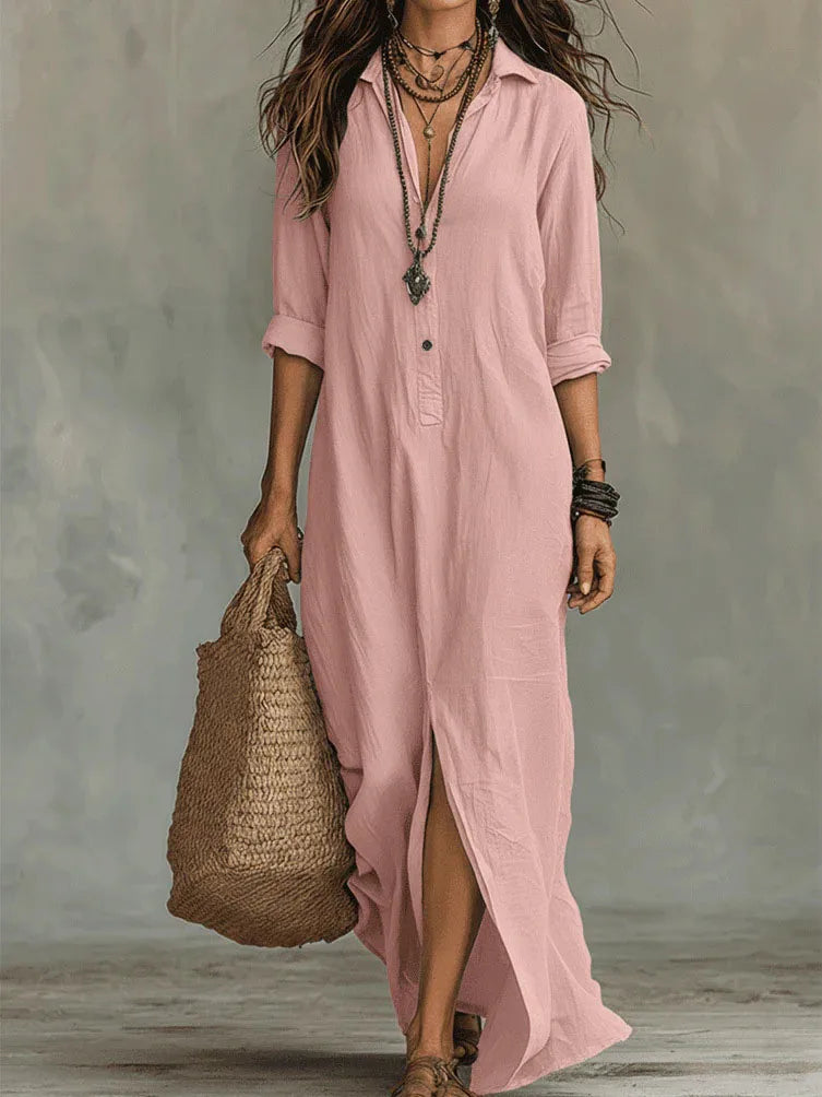 Relaxed Maxi Shirt Dress