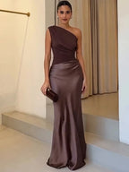 One Shoulder Evening Dress