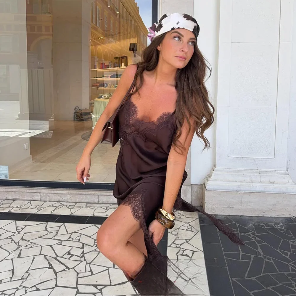 Lace Trim Slip Dress
