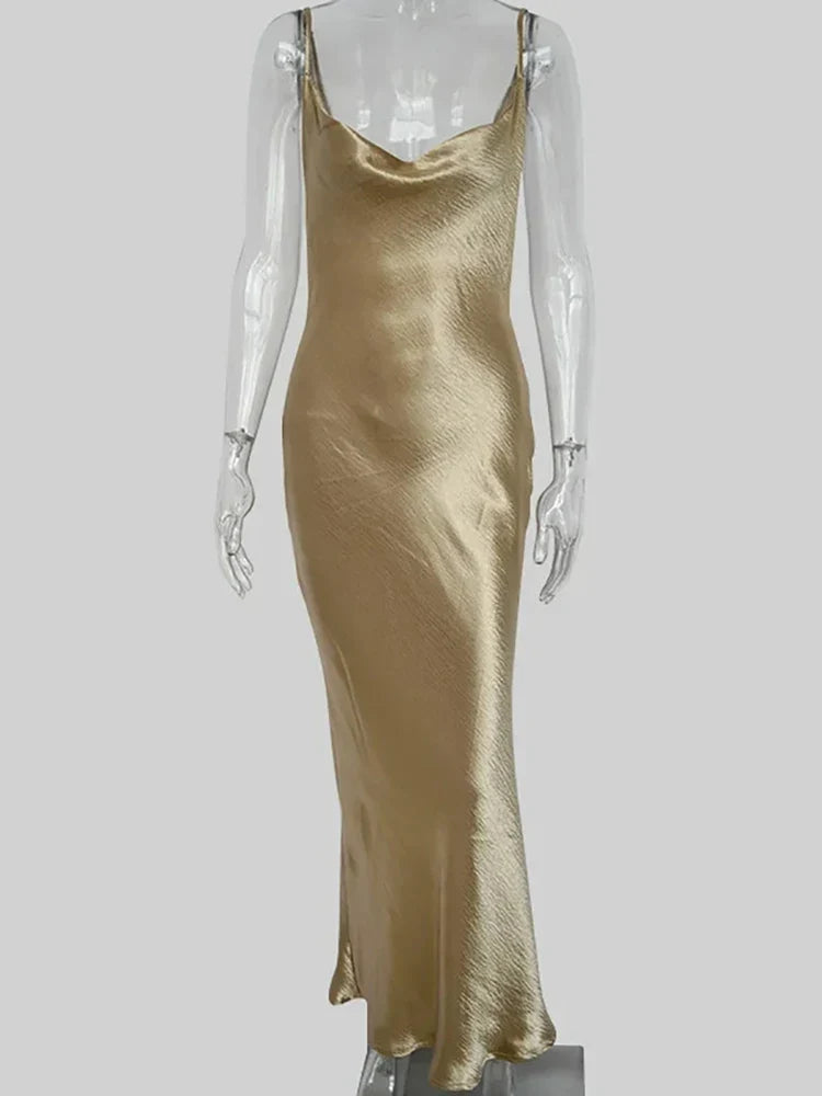 Satin Mermaid Maxi Dress