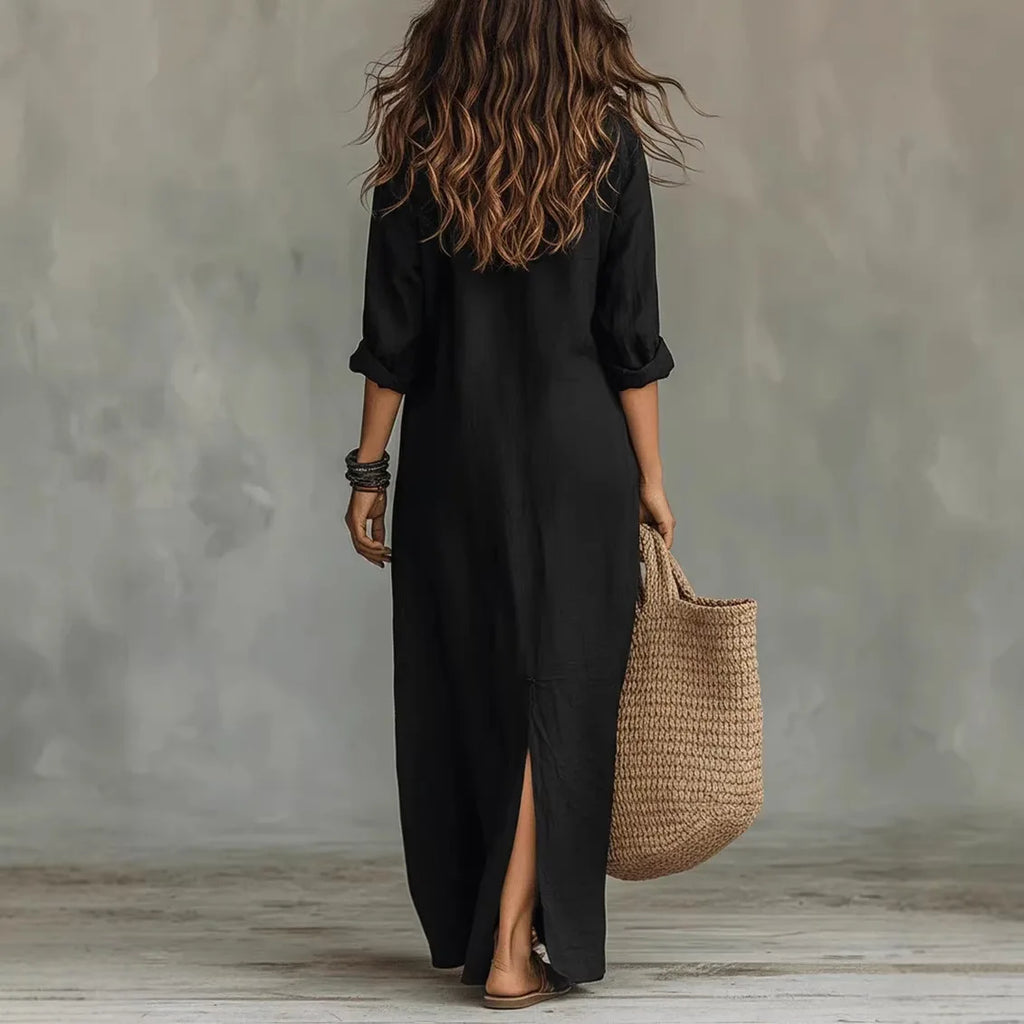 Relaxed Maxi Shirt Dress