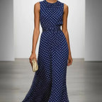 Polka Dot Wide-Leg Jumpsuit