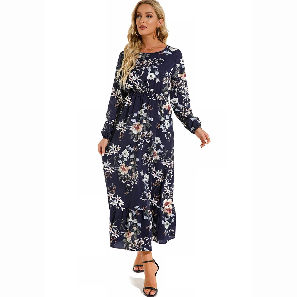 Floral Tiered Midi Dress