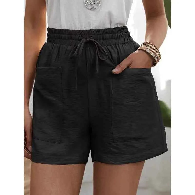 High Rise Drawstring Shorts