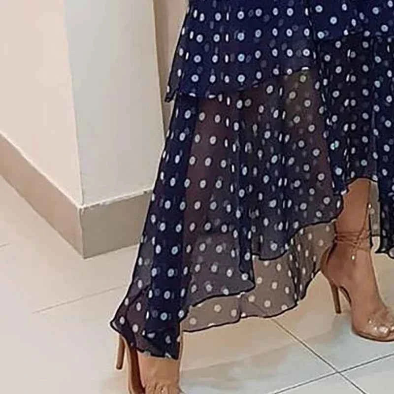 Polka Dot High-Low Dress