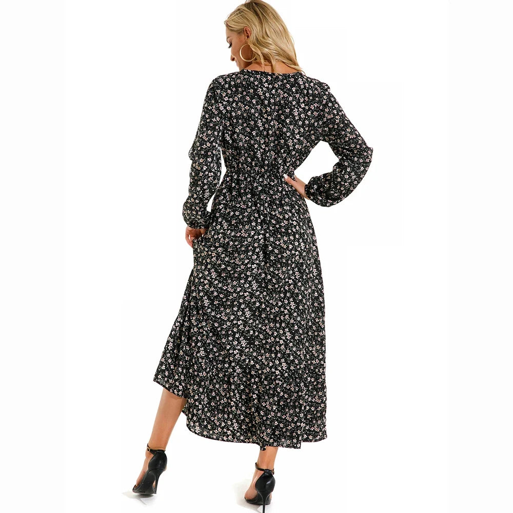 Floral Tiered Midi Dress