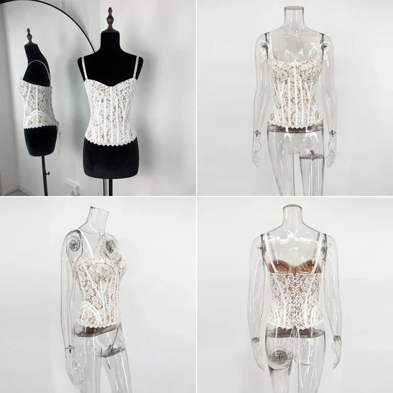 Floral Lace Corset Camisole