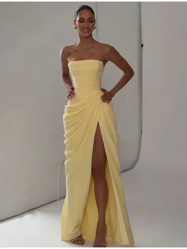 Ruched Bodycon Evening Dress