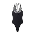Floral Lace Halter Bodysuit