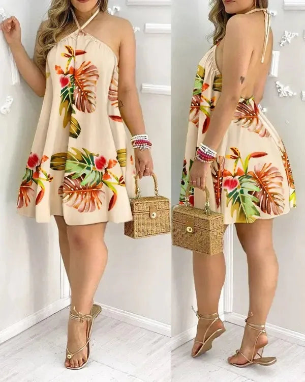 Halter Neck Mini Dress