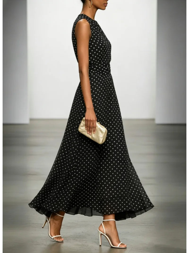 Polka Dot Wide-Leg Jumpsuit