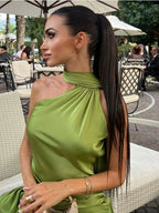 Backless Halter Evening Gown