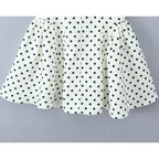 White Polka Dot V-Neck Mini Dress