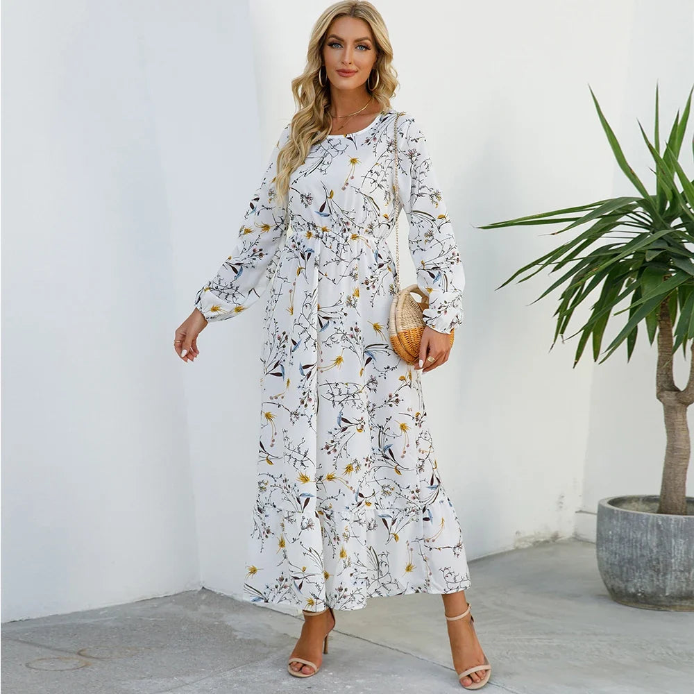 Floral Tiered Midi Dress
