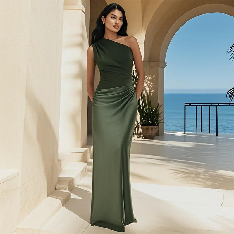 One Shoulder Evening Dress