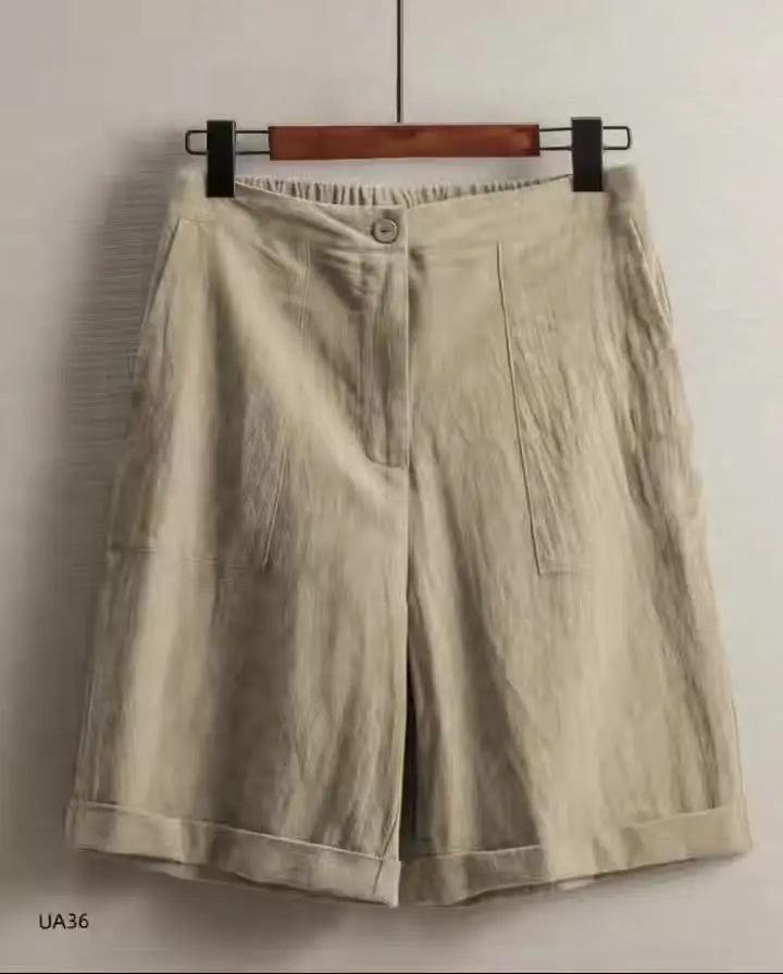 High-Waisted Bermuda Shorts