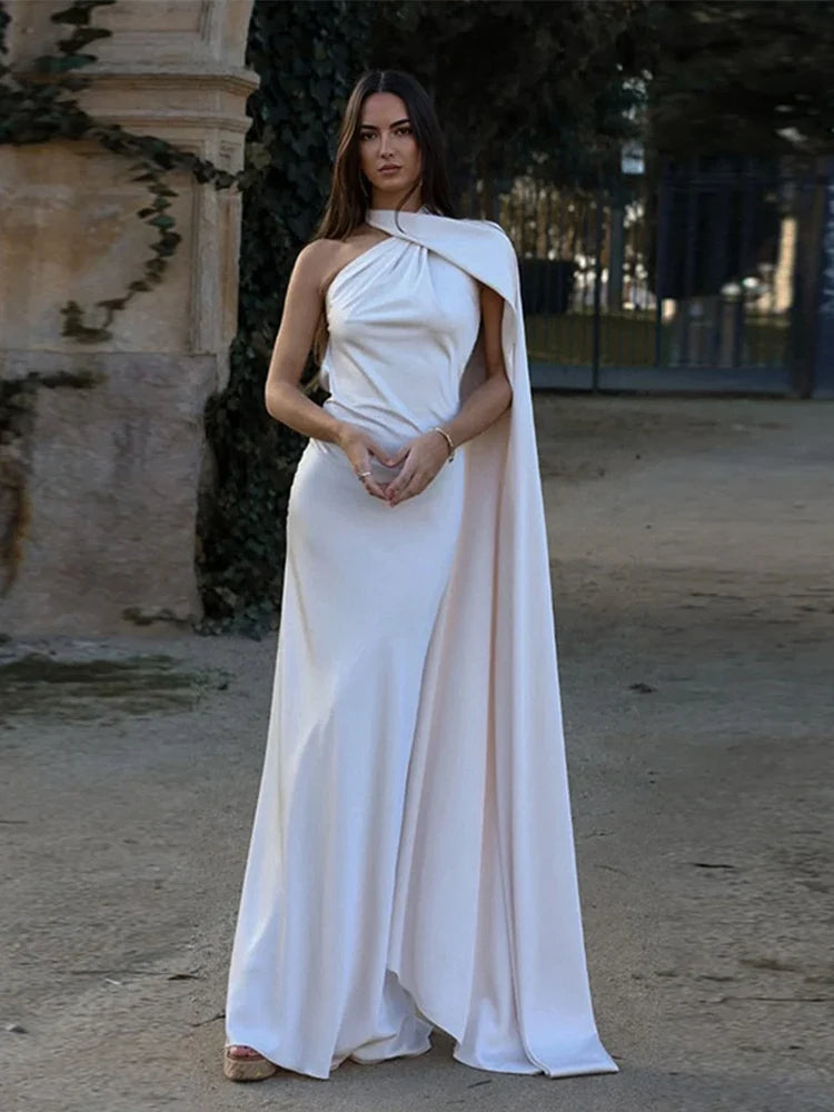 Backless Halter Evening Gown