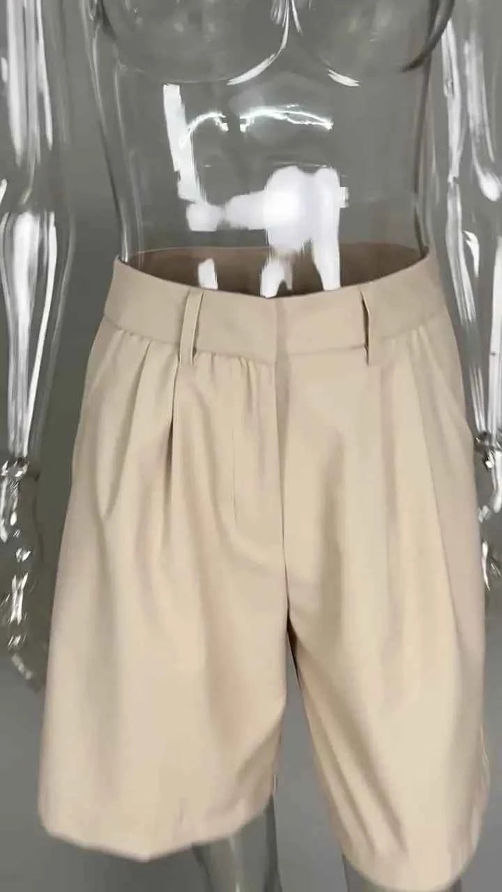 High Waisted Tailored Shorts