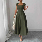 Square Neck Midi Dress