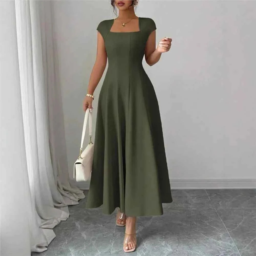 Square Neck Midi Dress