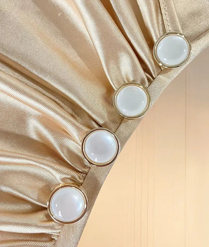 Ruched Satin Midi Dress