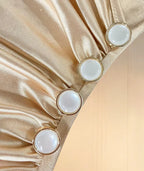 Ruched Satin Midi Dress