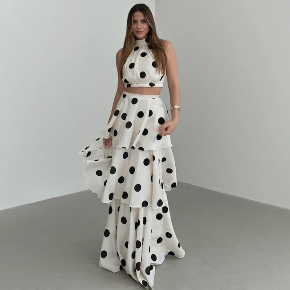 Polka Dot Halter Co Ord Set
