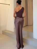One Shoulder Evening Dress