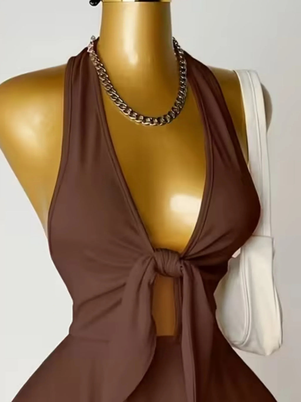 Halter Cut-Out Mini Dress
