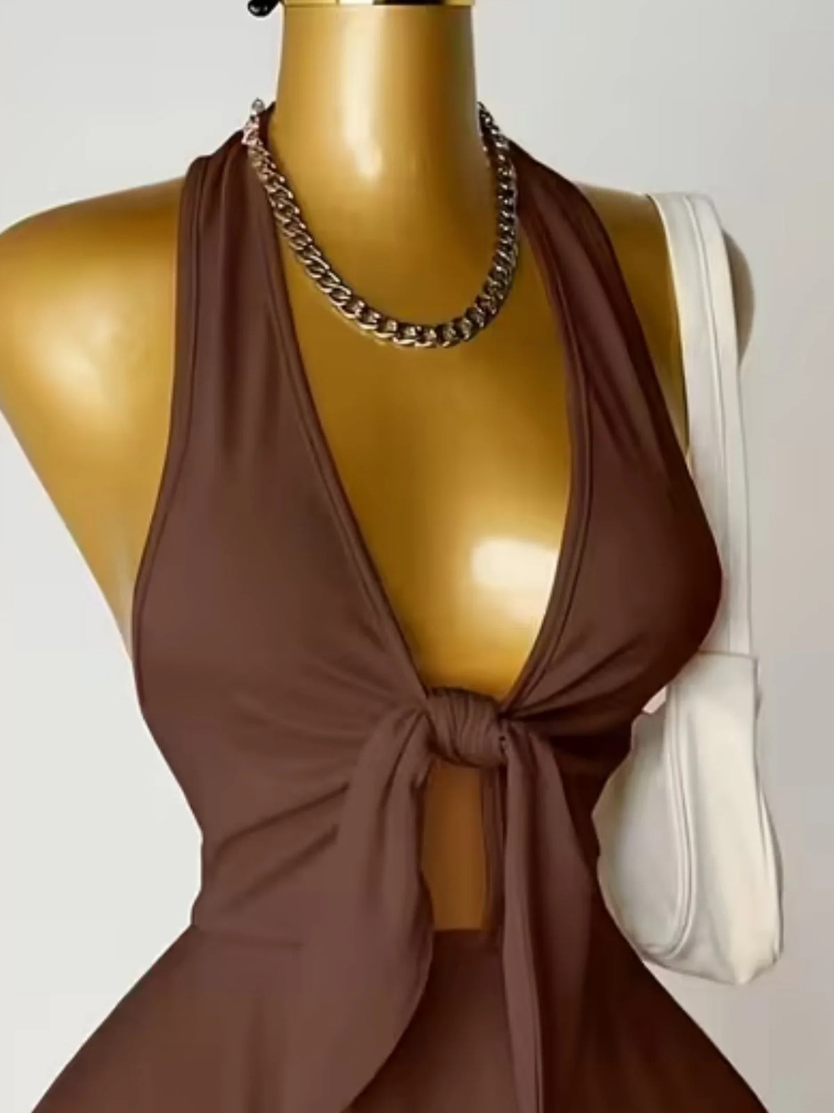 Halter Cut-Out Mini Dress