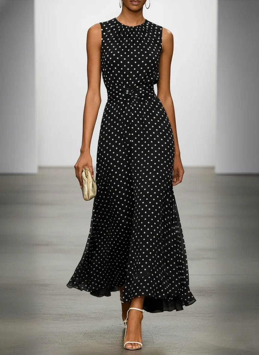 Polka Dot Wide-Leg Jumpsuit